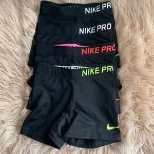 Bundle of 4 Nike Pro Spandex Shorts